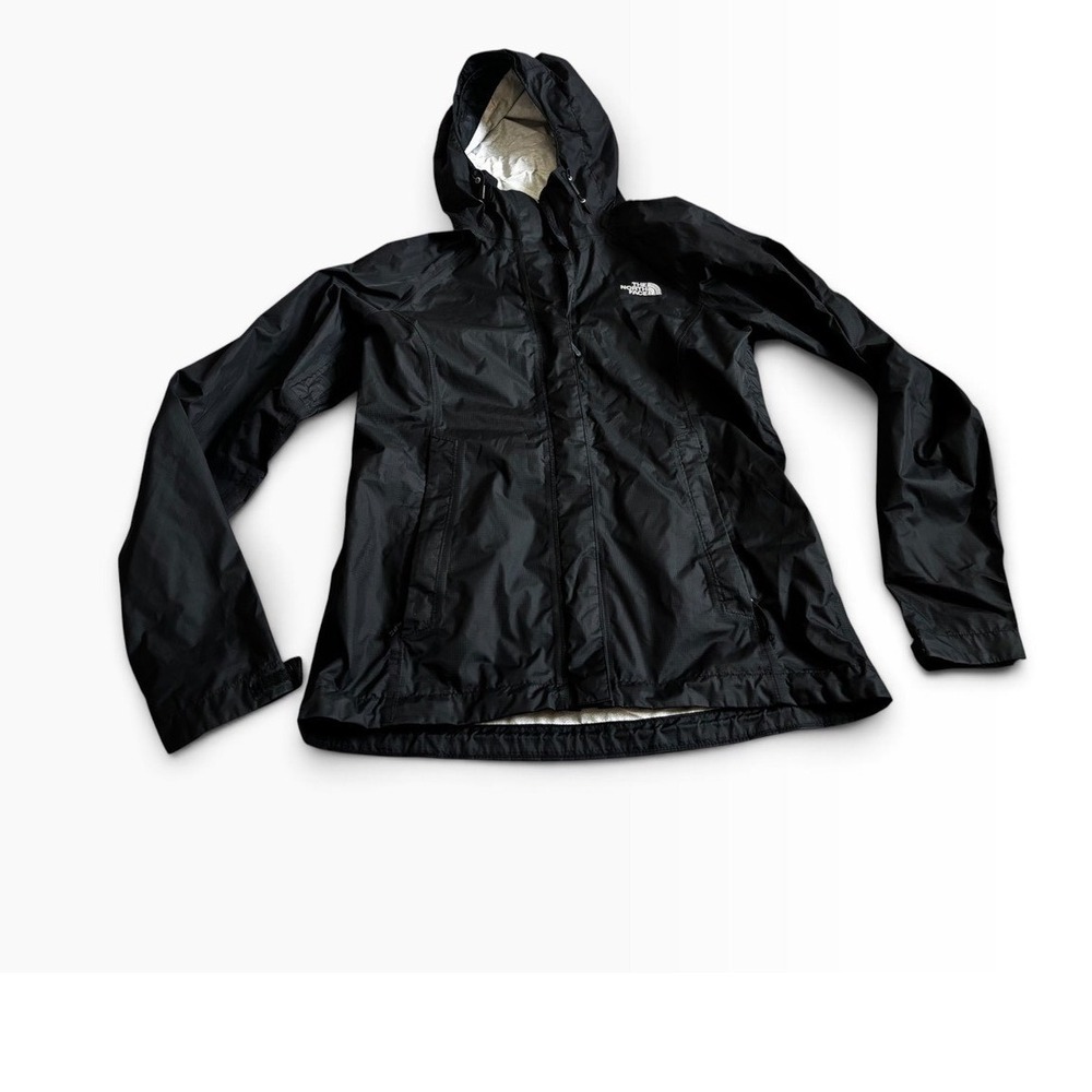 The North Face Rain Jacket Small Black Gorpcore Hiking Hooded Shell